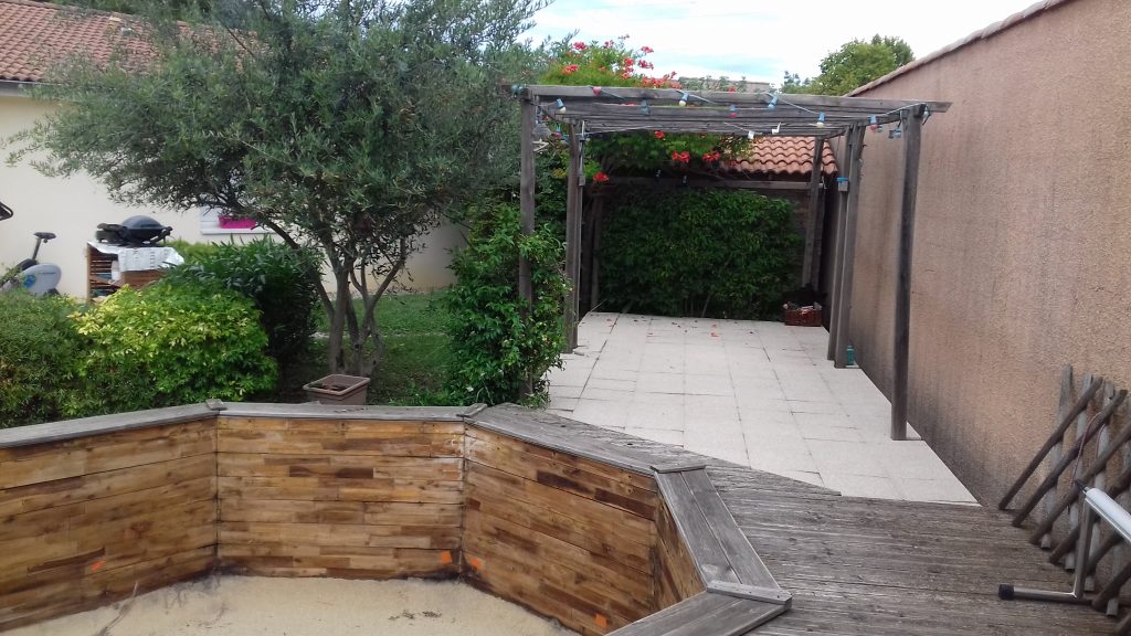 Avant les travaux la piscine hors sol