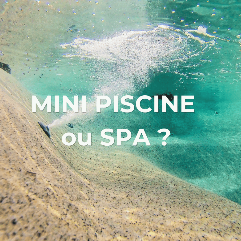 Aérothérapie d'une mini-piscine ICONIA créant un massage par bulles sous l'eau